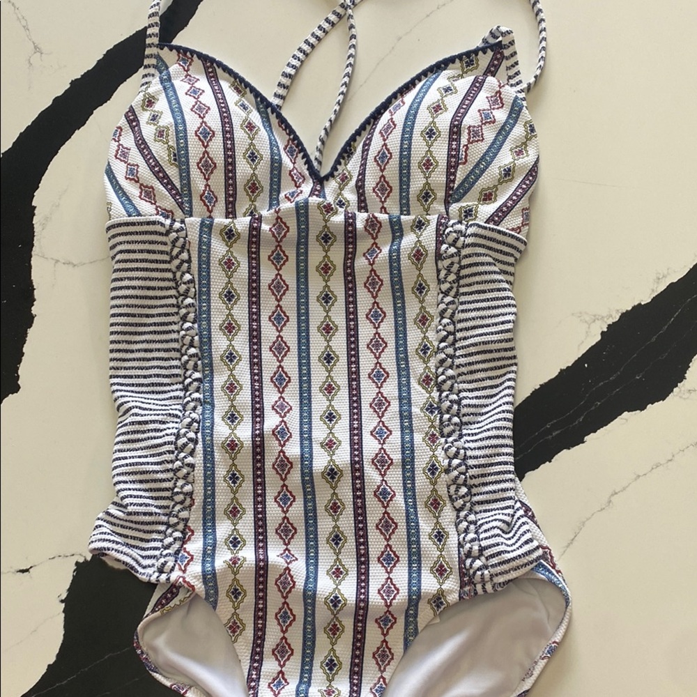 Striped Multicolor One-Piece Swimsuit